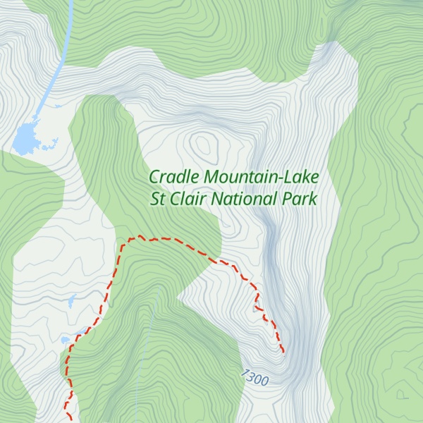 Map of Du Cane Range - Mount Geryon