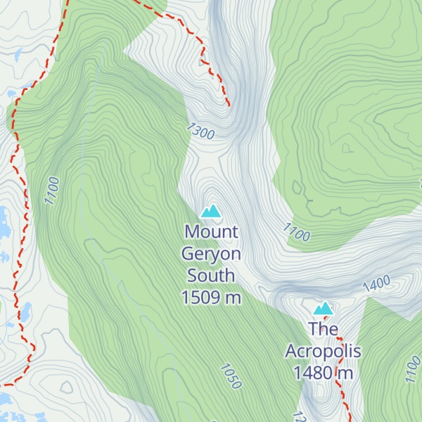 Map of Mount Geryon South