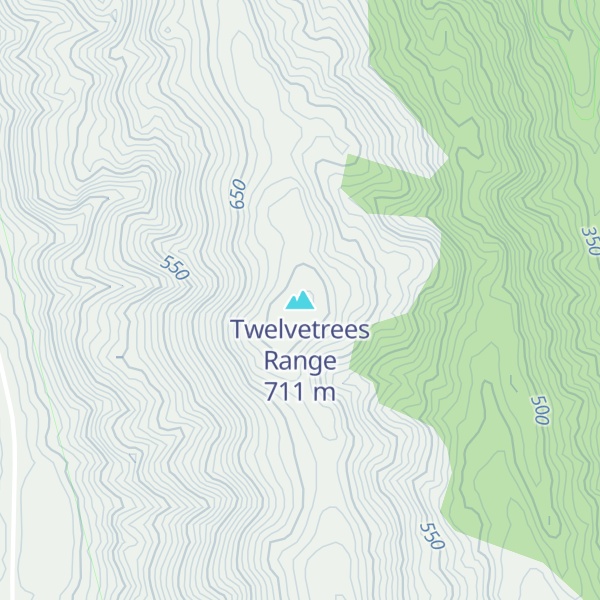 Map of Twelvetrees Range