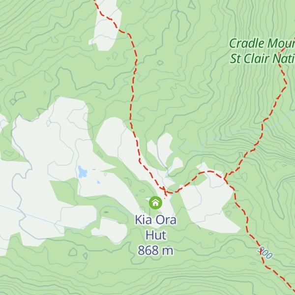Map of Kia Ora Hut (Cradle Mountain Huts)
