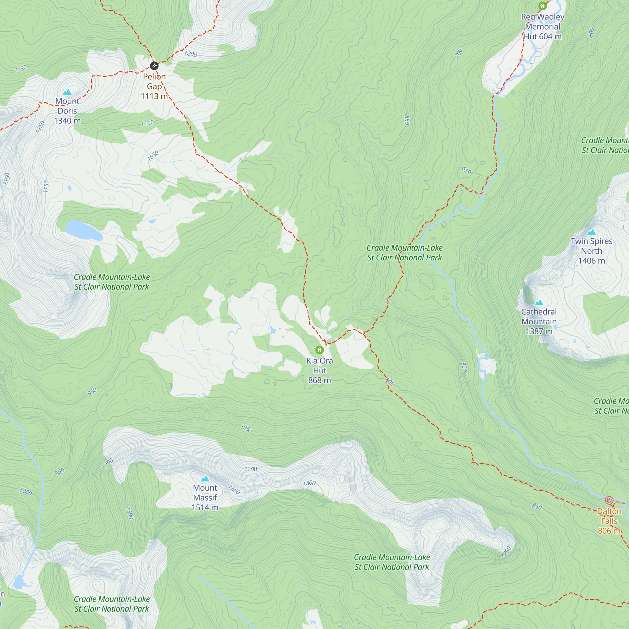 Kia Ora Hut (Cradle Mountain Huts) map