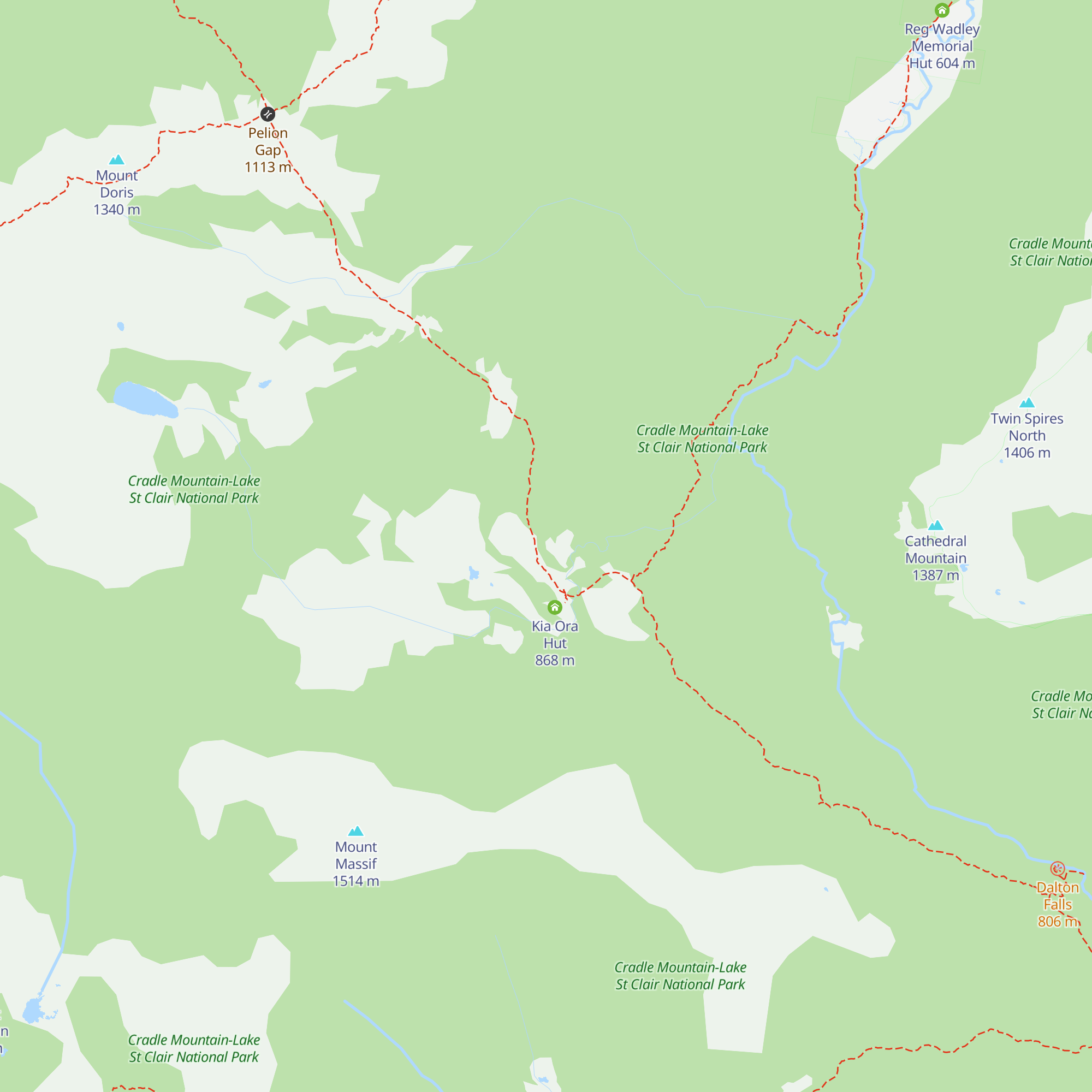 Kia Ora Hut (Cradle Mountain Huts) map
