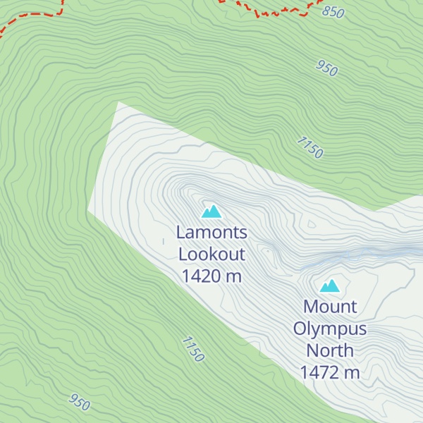 Map of Lamonts Lookout