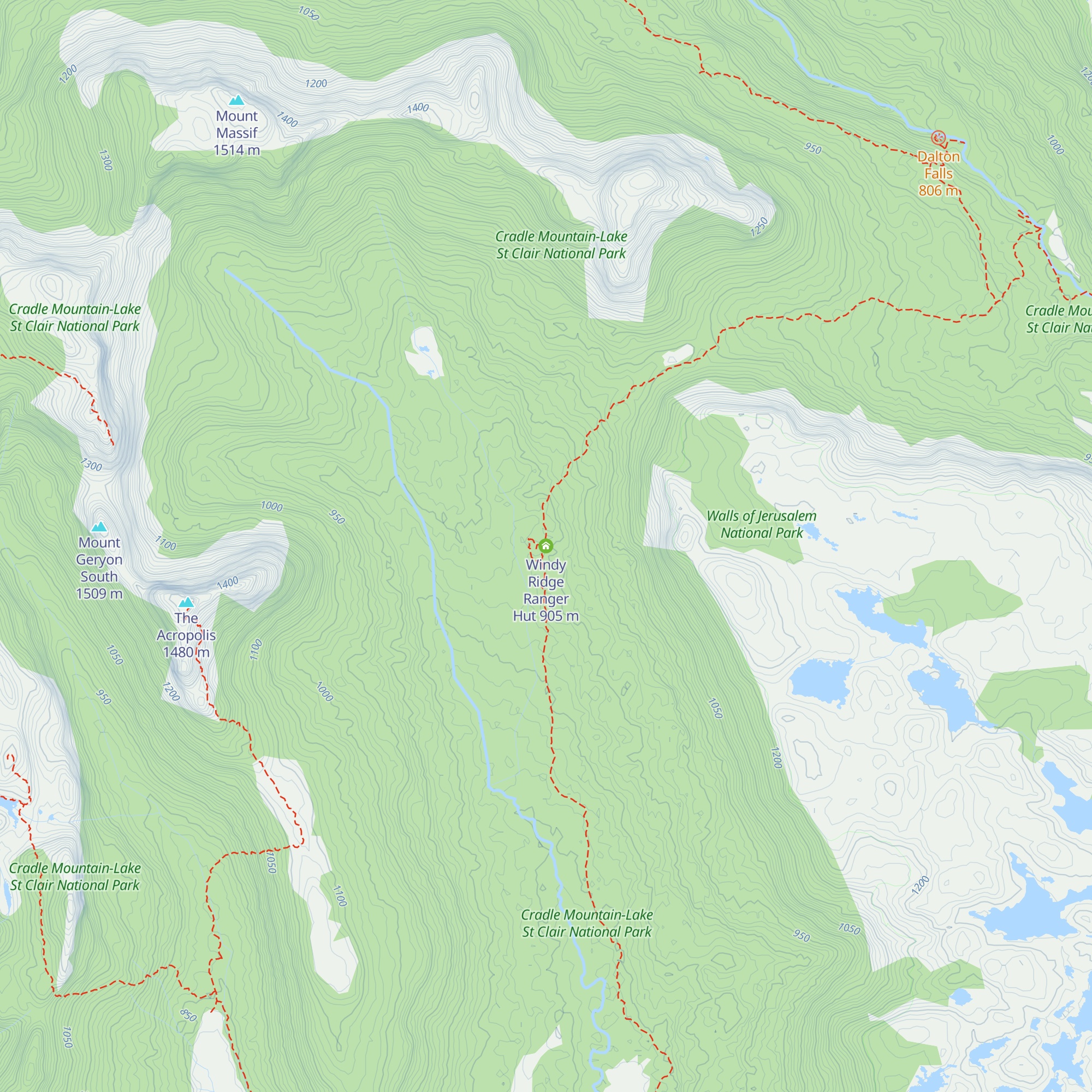 Windy Ridge Ranger Hut map