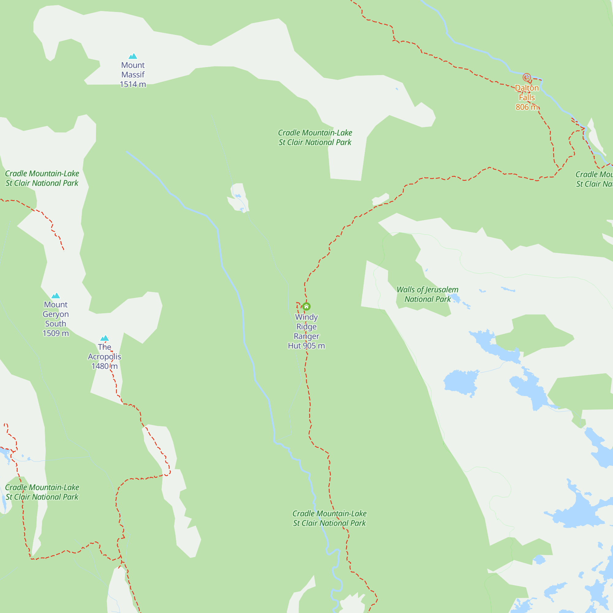 Windy Ridge Ranger Hut map