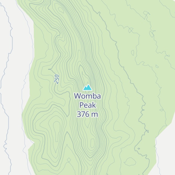 Map of Womba Peak
