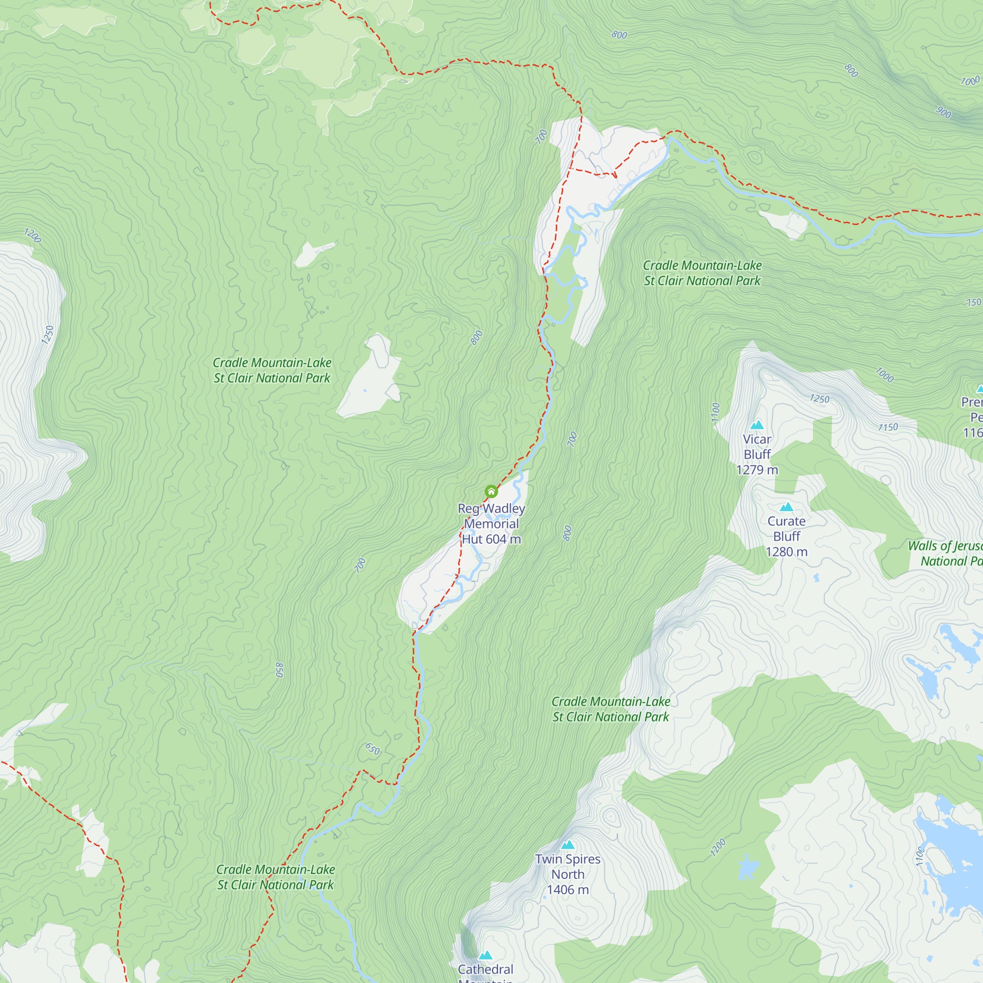 Reg Wadley Memorial Hut map