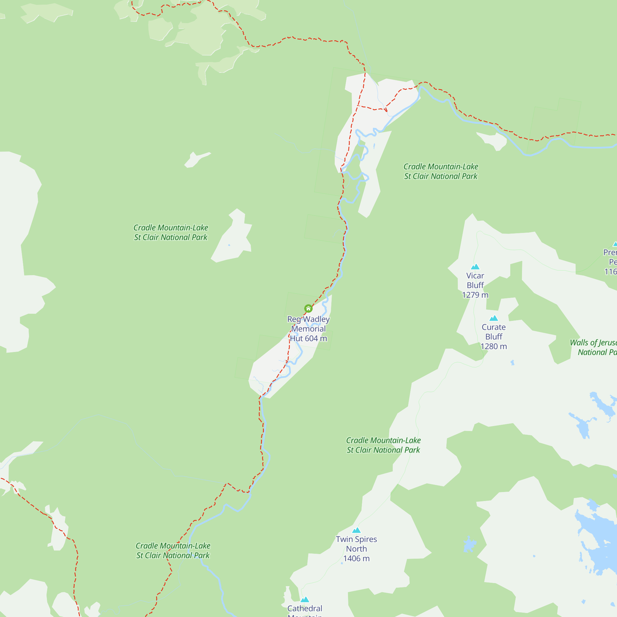 Reg Wadley Memorial Hut map
