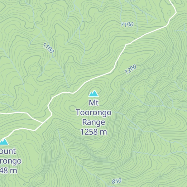 Map of Mt Toorongo Range