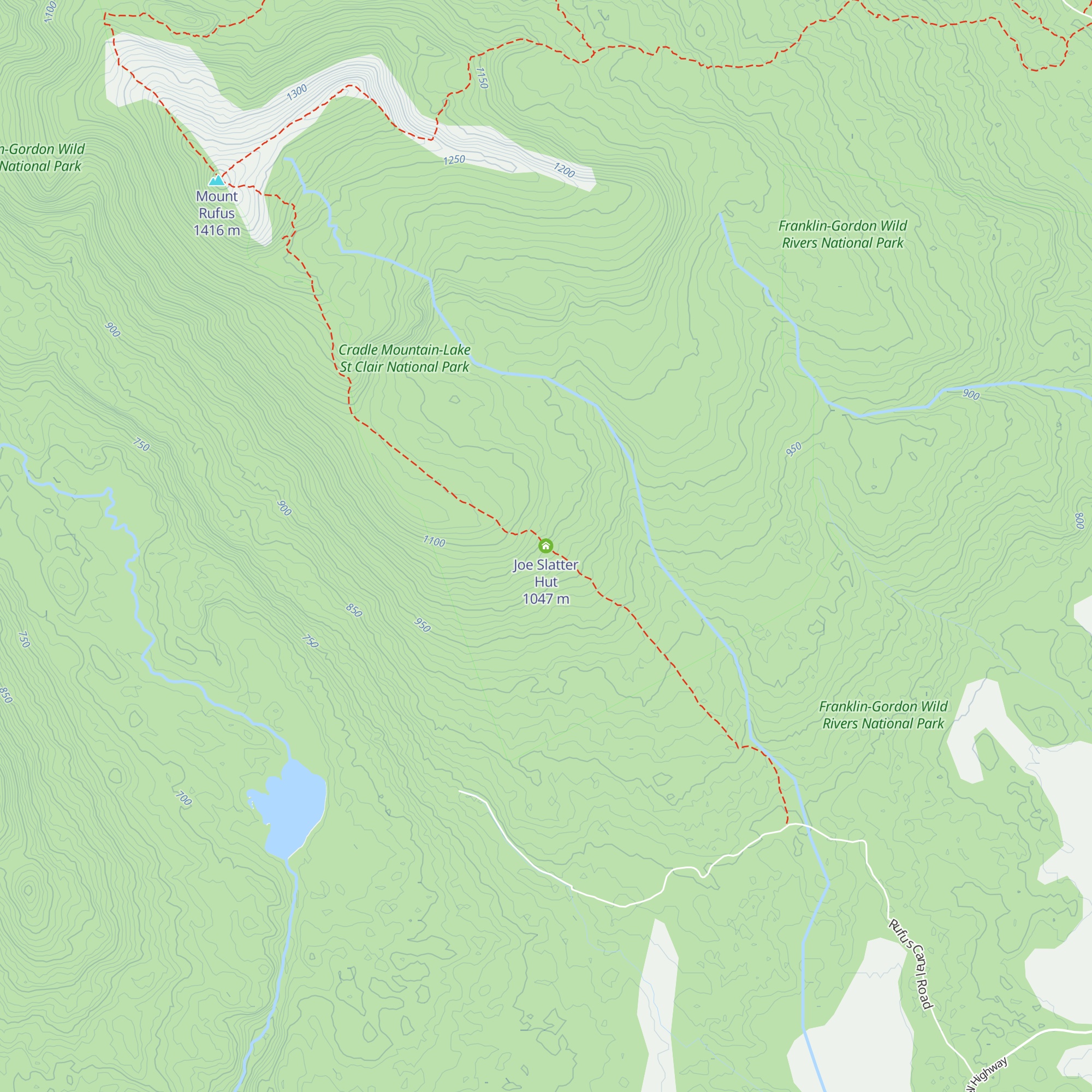 Joe Slatter Hut map