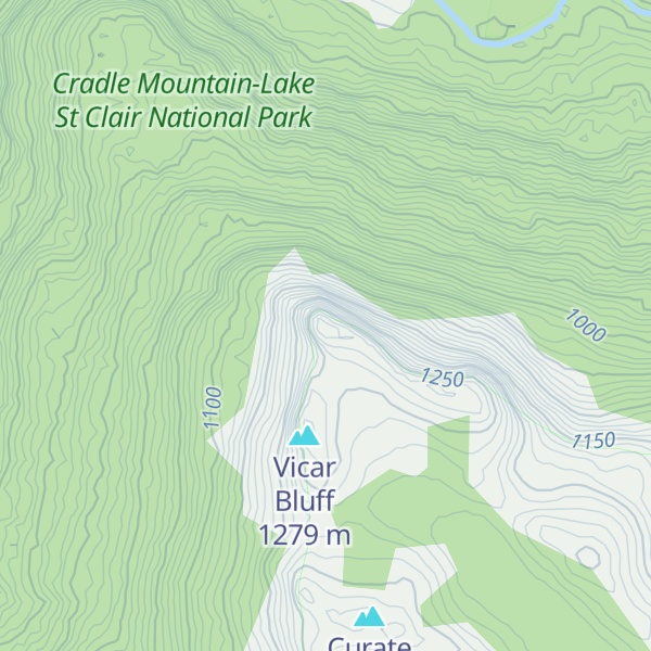Map of Dean Bluff