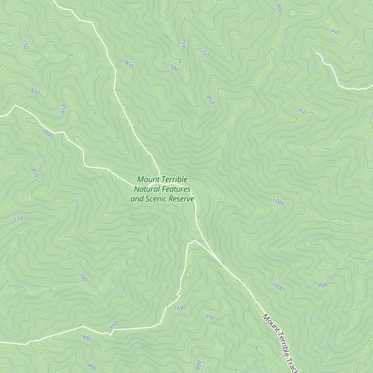 Mount Terrible Hut map