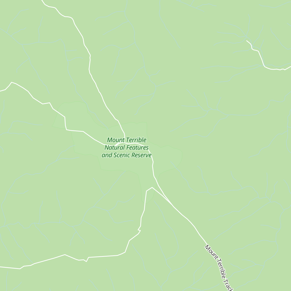 Mount Terrible Hut map