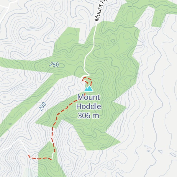 Map of Mount Hoddle