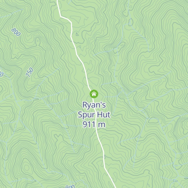 Map of Ryan's Spur Hut