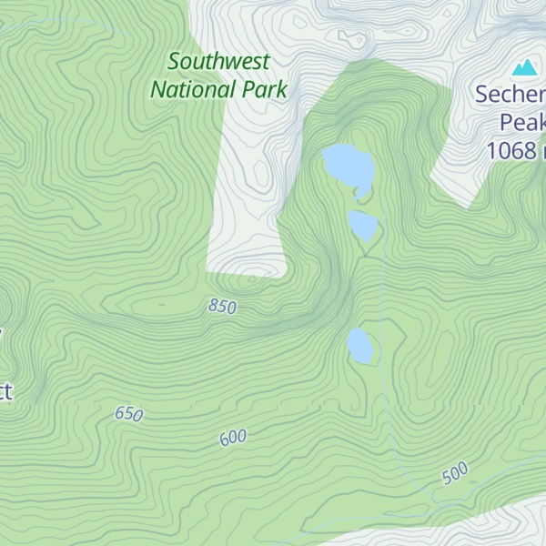 Map of Right Angle Peak