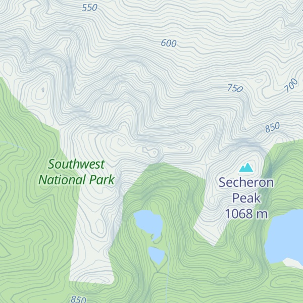 Map of Frankland Peak