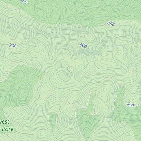 Map of Sculptured Mountain
