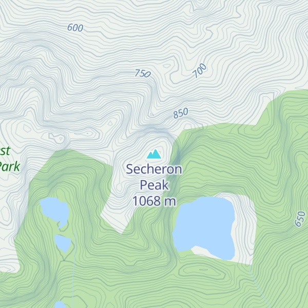 Map of Secheron Peak