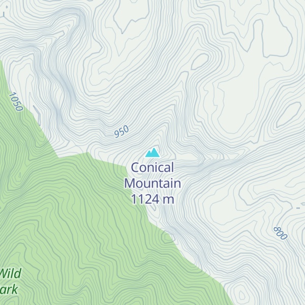 Map of Conical Mountain