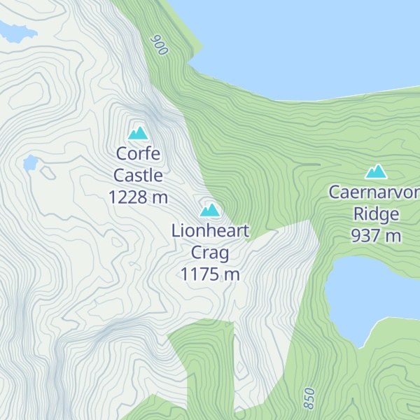 Map of Lionheart Crag