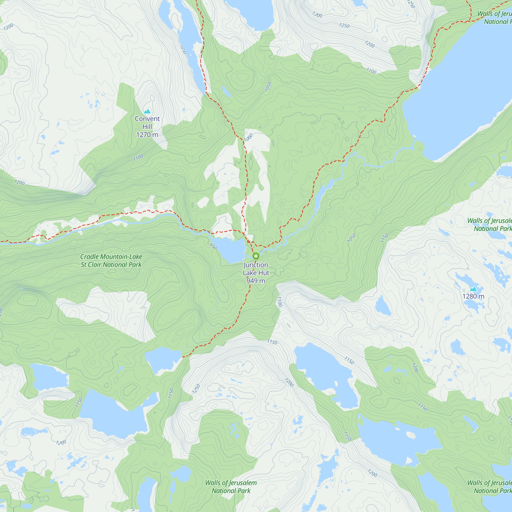 Junction Lake Hut map