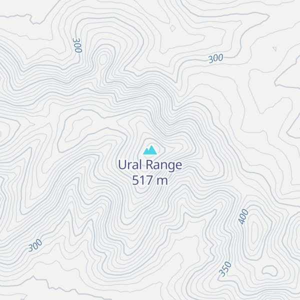 Map of Ural Range
