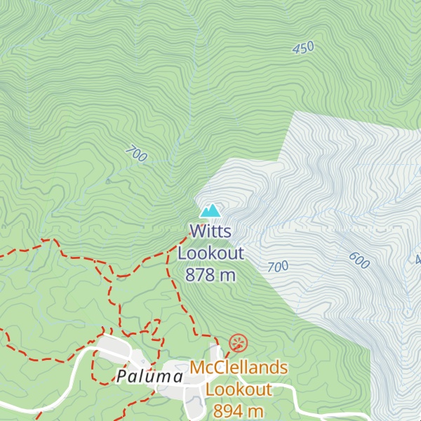 Map of Witts Lookout