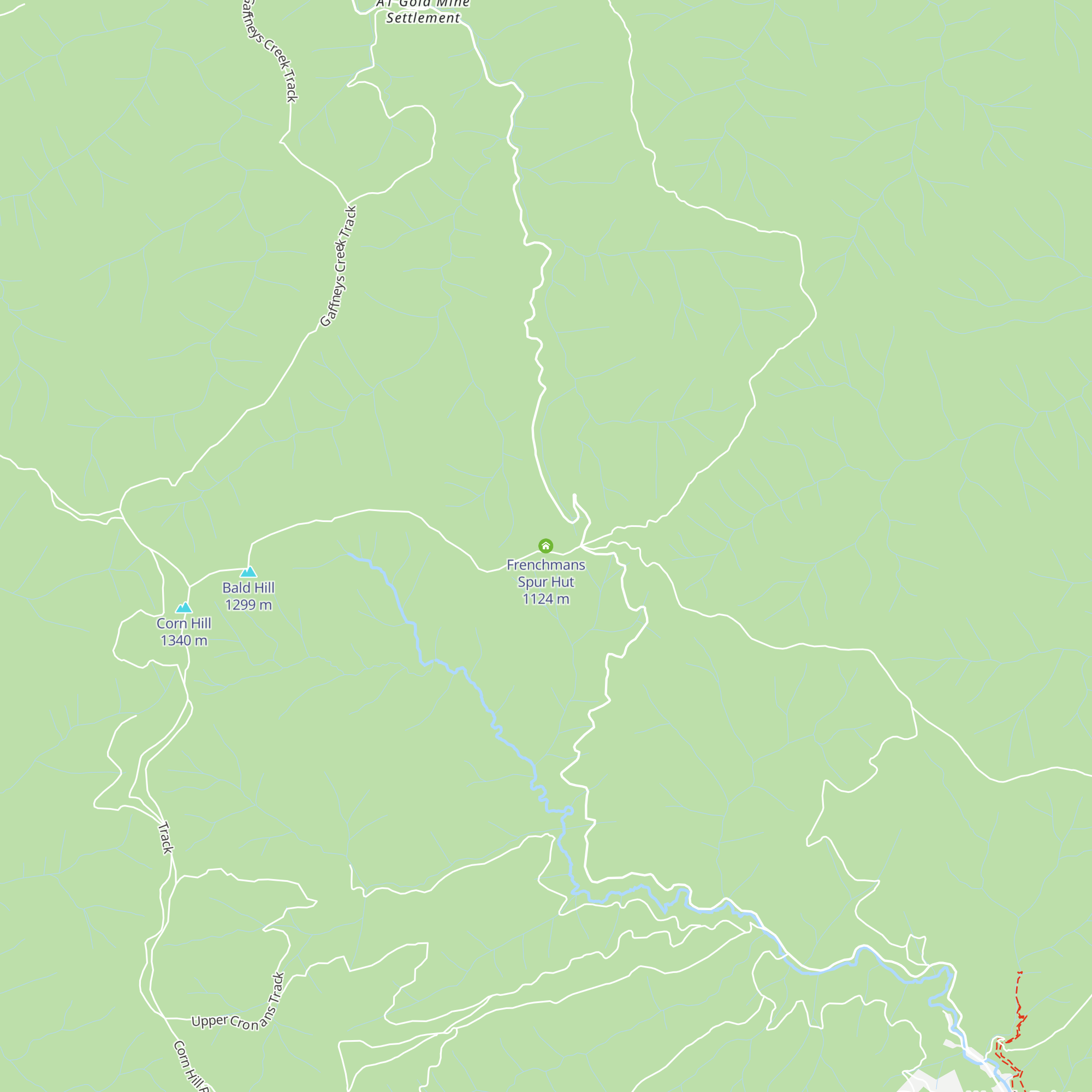 Frenchmans Spur Hut map
