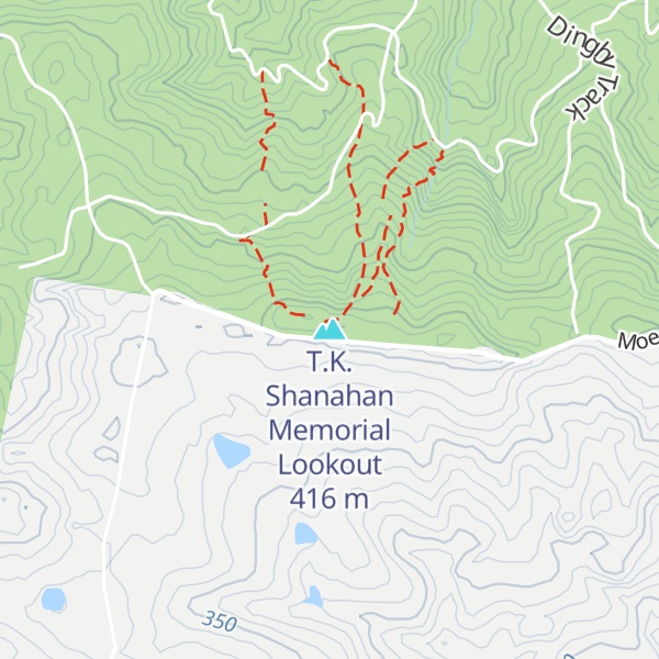 Map of T.K. Shanahan Memorial Lookout