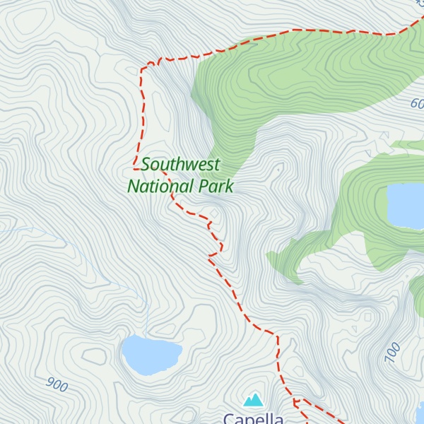 Map of Mount Hesperus