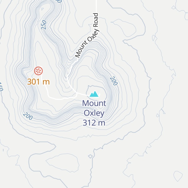 Map of Mount Oxley