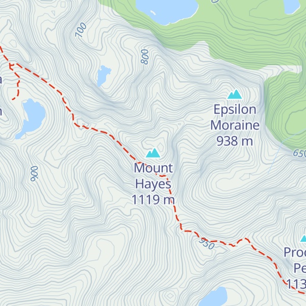 Map of Mount Hayes