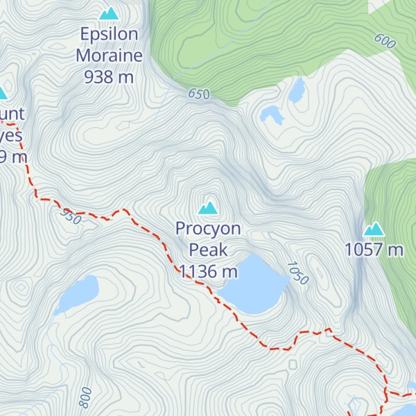 Map of Procyon Peak