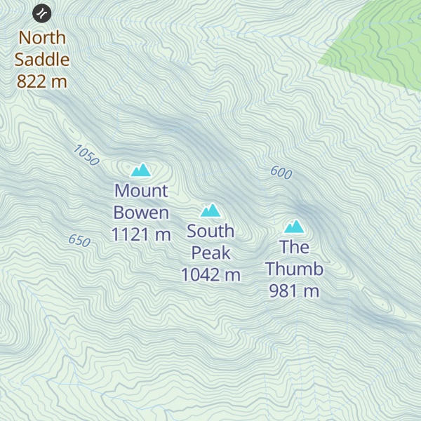 Map of South Peak