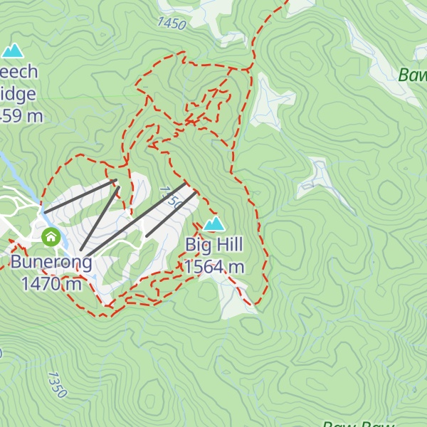 Map of Mount Baw Baw