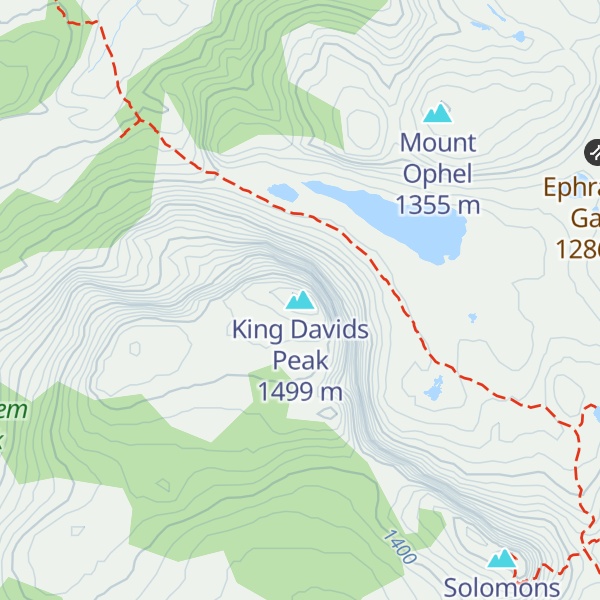 Map of King Davids Peak