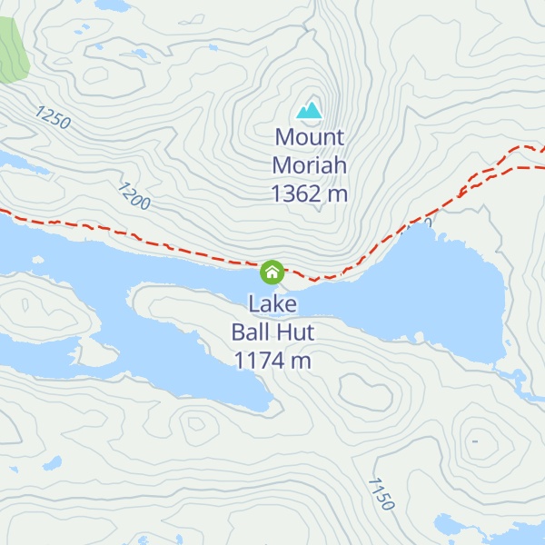 Map of Lake Ball Hut