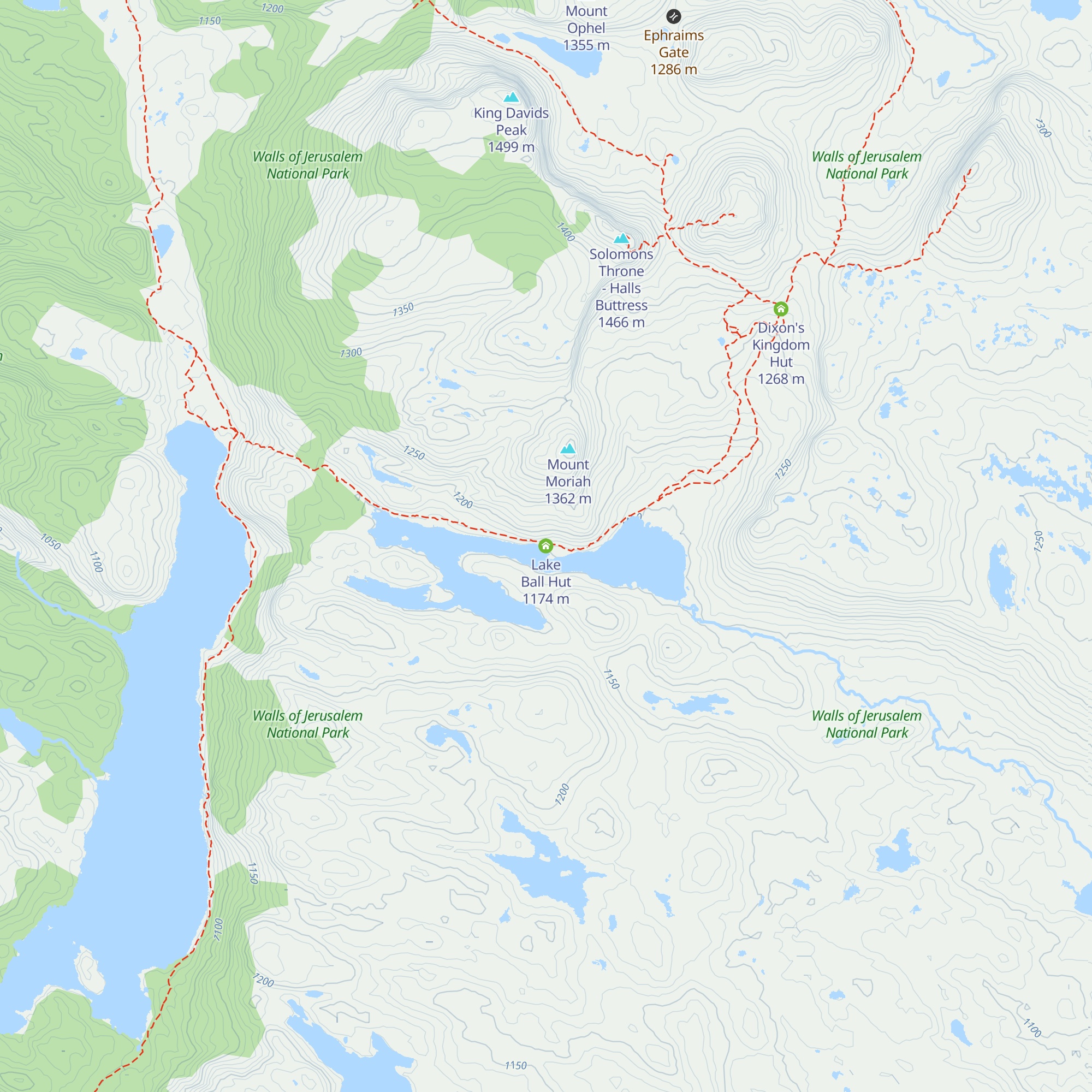 Lake Ball Hut map