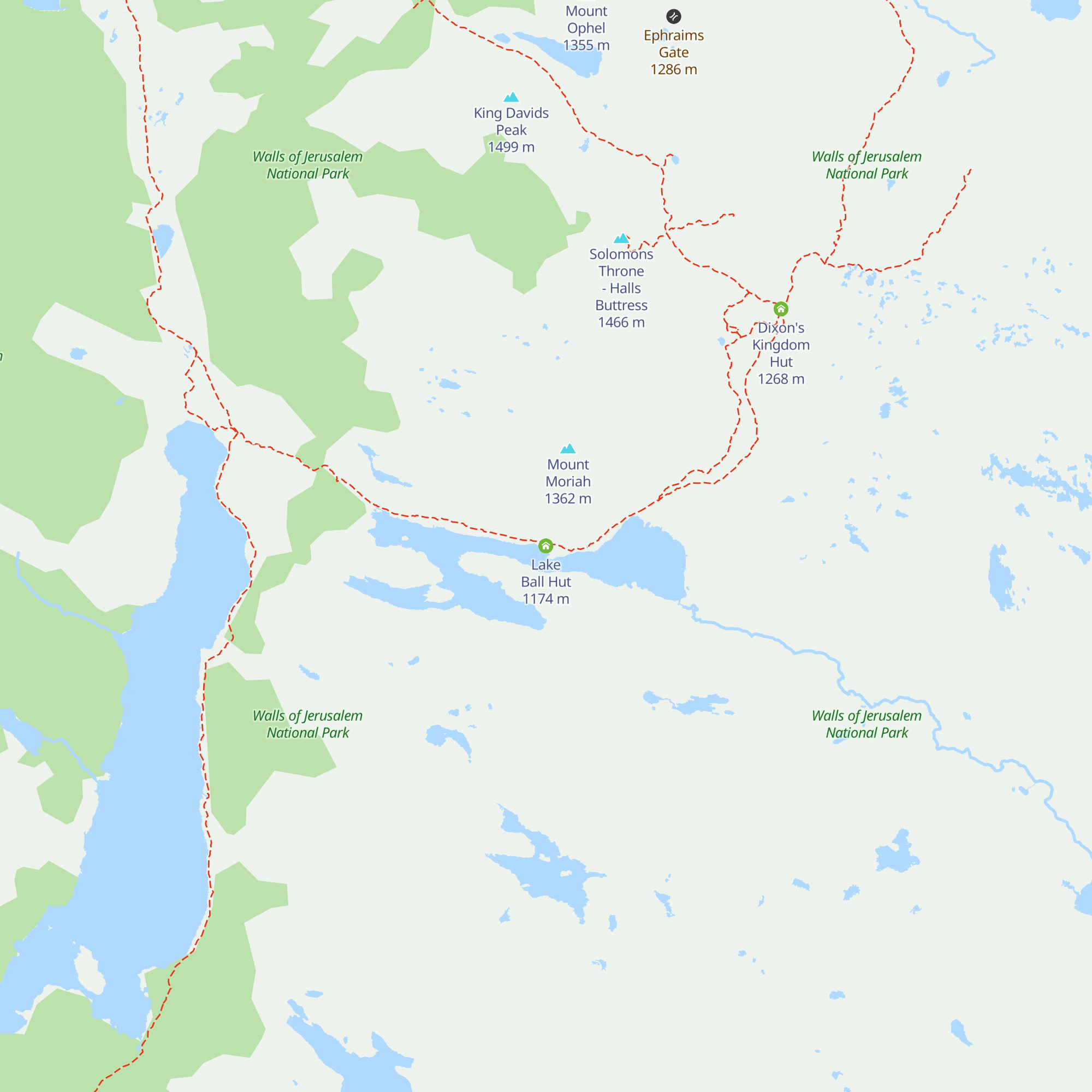 Lake Ball Hut map