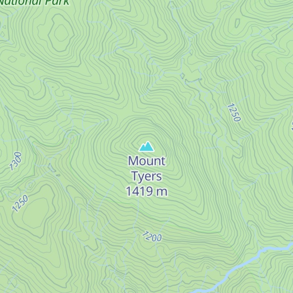 Map of Mount Tyers