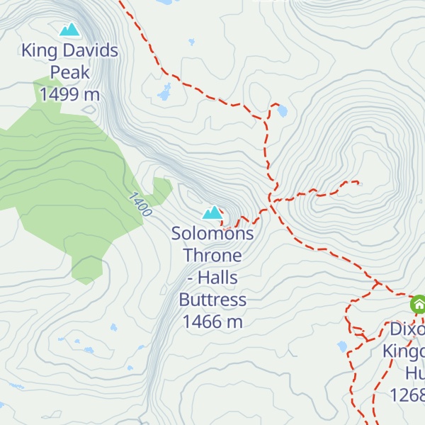 Map of Solomons Throne - Halls Buttress