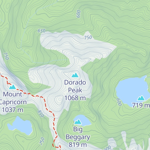 Map of Dorado Peak