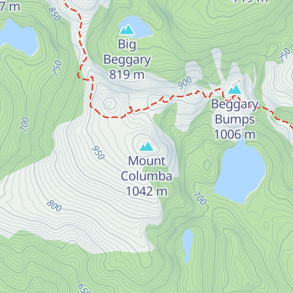 Map of Mount Columba