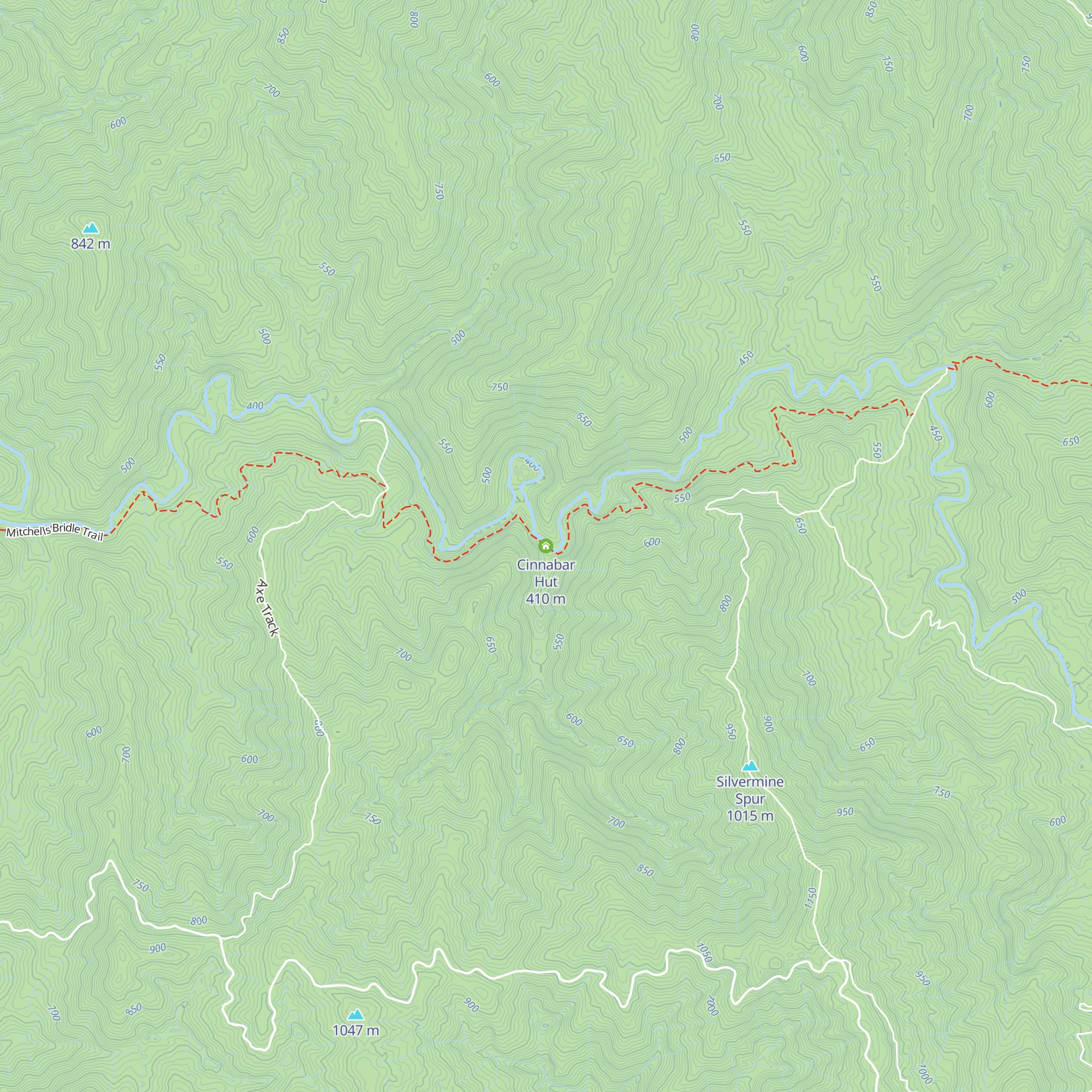 Cinnabar Hut map
