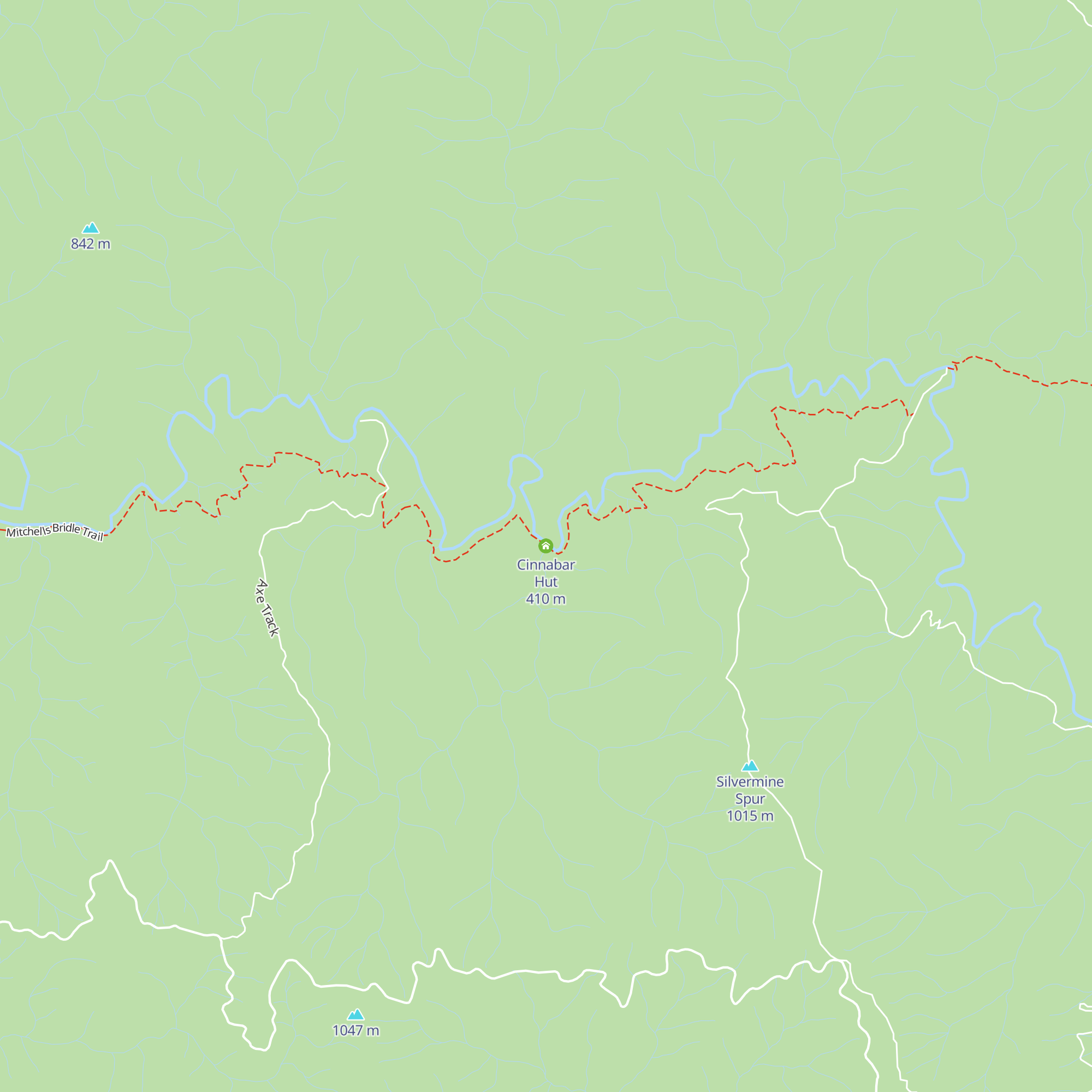 Cinnabar Hut map