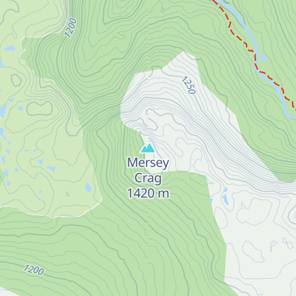 Map of Mersey Crag