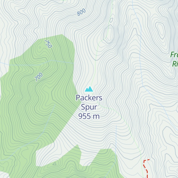 Map of Packers Spur
