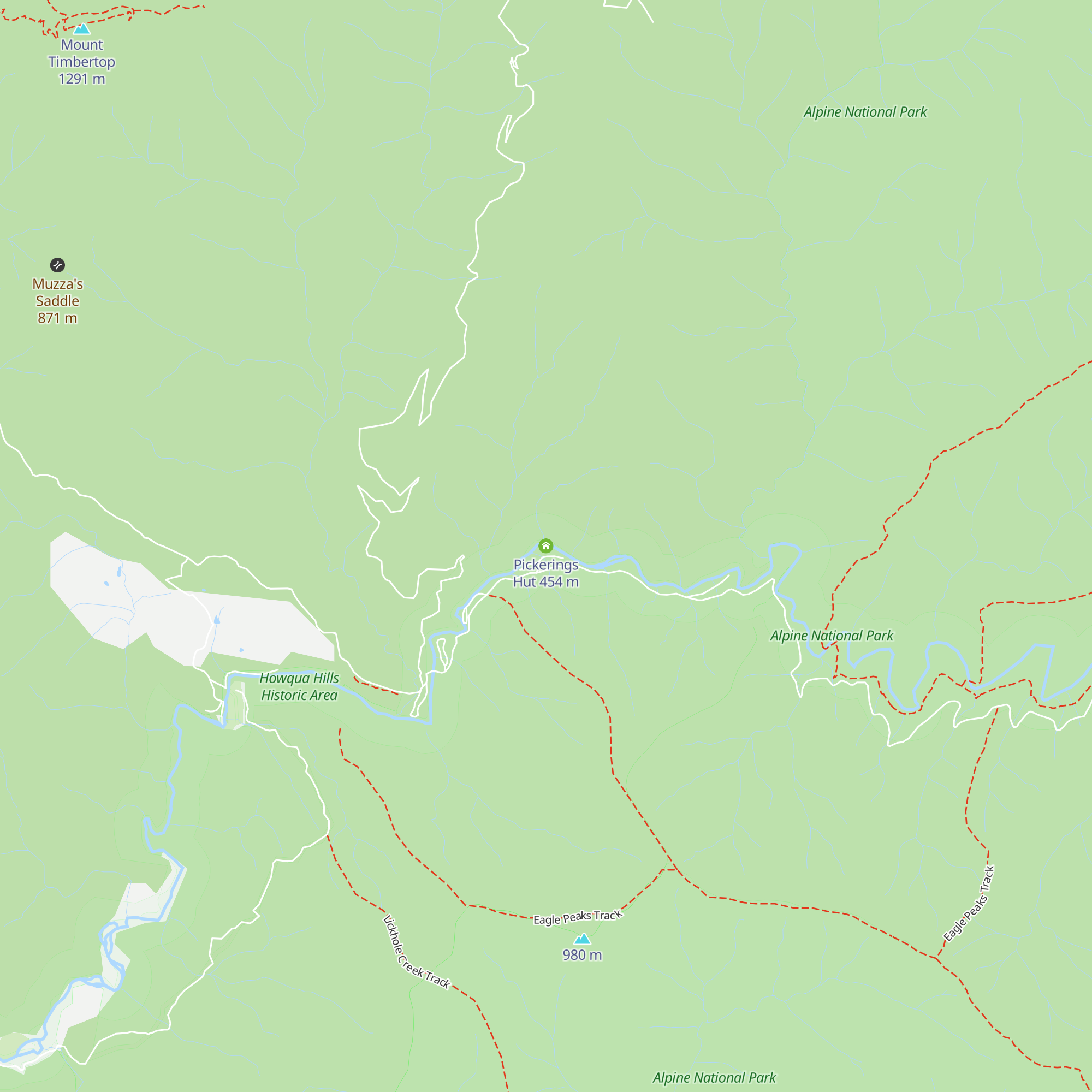 Pickerings Hut map