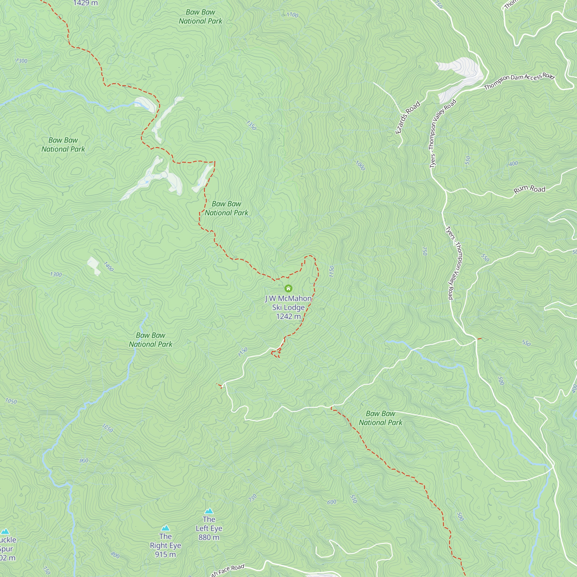 J W McMahon Ski Lodge map